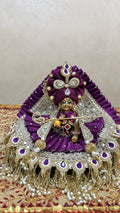 Laddu Gopal Poshak – Royal Purple Zari with Silver Embroidery