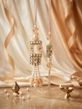 Kundan Pearl Bhaiya Bhabhi Rakhi Set